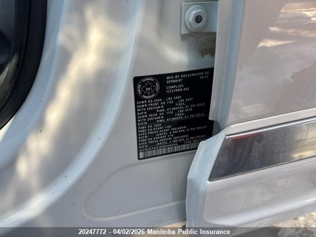 2013 Volkswagen Tiguan 2.0 Tsi VIN: WVGJV7AX1DW008004 Lot: 20247772