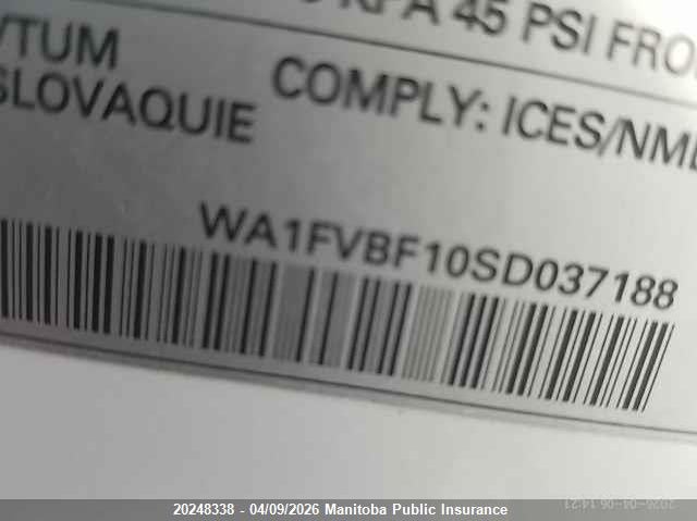 2025 Audi Q8 Technik 55 3.0 Tfsi VIN: WA1FVBF10SD037188 Lot: 20248338