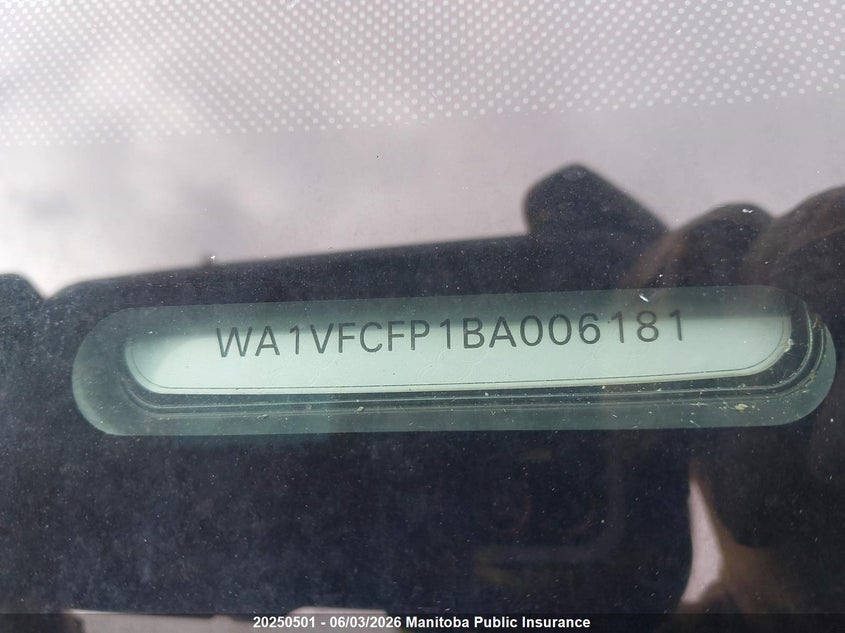 2011 Audi Q5 VIN: WA1VFCFP1BA006181 Lot: 20250501