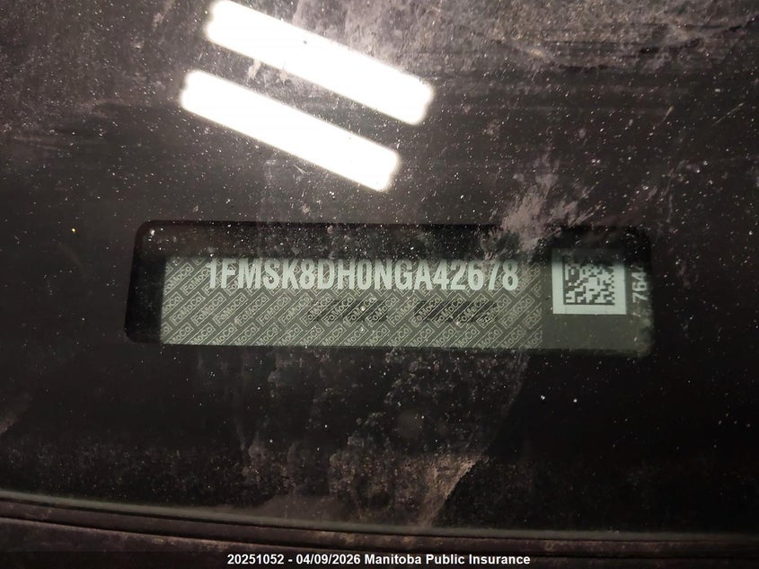 2022 Ford Explorer Xlt VIN: 1FMSK8DH0NGA42678 Lot: 20251052