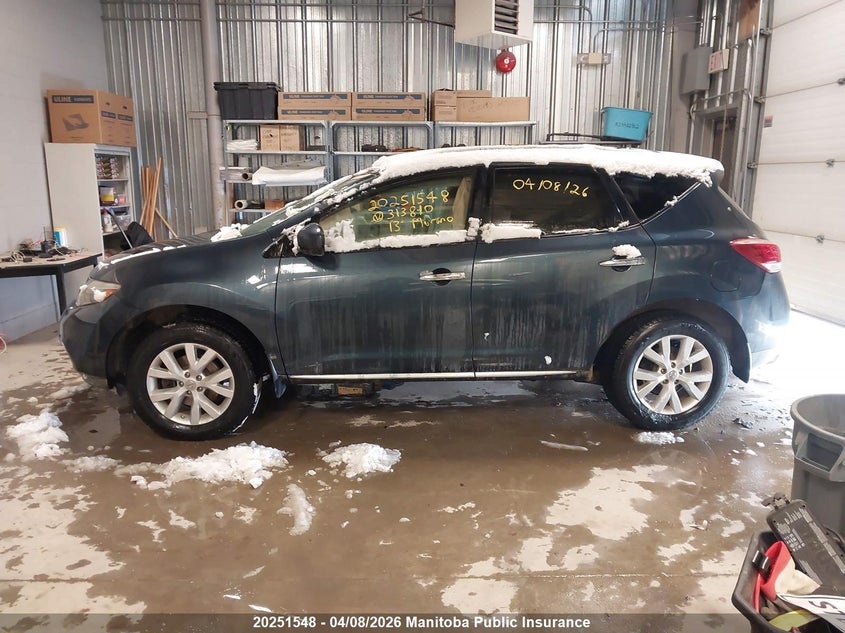2013 Nissan Murano Sl VIN: JN8AZ1MW1DW313810 Lot: 20251548