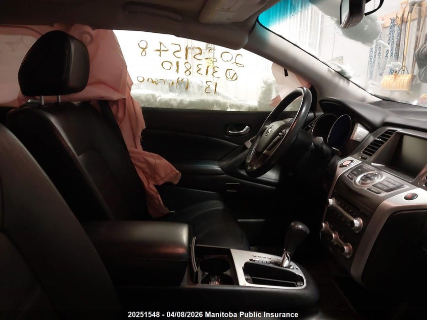 2013 Nissan Murano Sl VIN: JN8AZ1MW1DW313810 Lot: 20251548