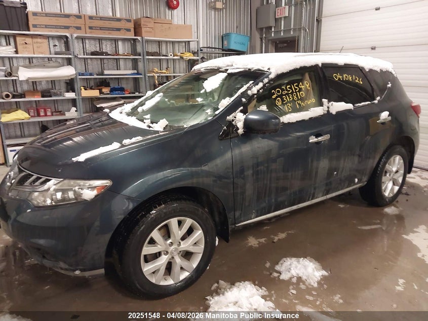 2013 Nissan Murano Sl VIN: JN8AZ1MW1DW313810 Lot: 20251548