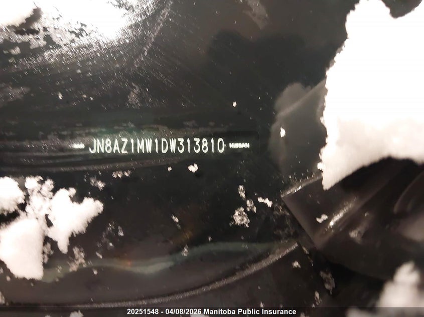 2013 Nissan Murano Sl VIN: JN8AZ1MW1DW313810 Lot: 20251548