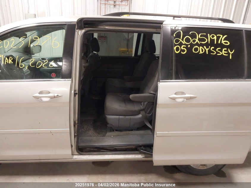 2005 Honda Odyssey Ex VIN: 5FNRL38415B508848 Lot: 20251976