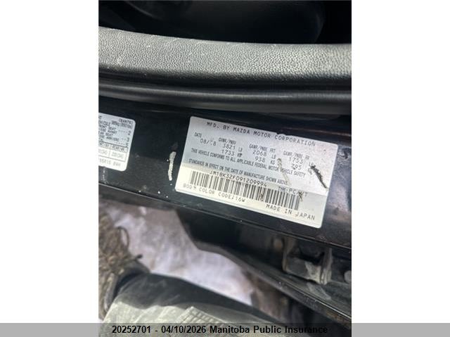 2009 Mazda 3 Mazda Gx VIN: JM1BK32F091209994 Lot: 20252701