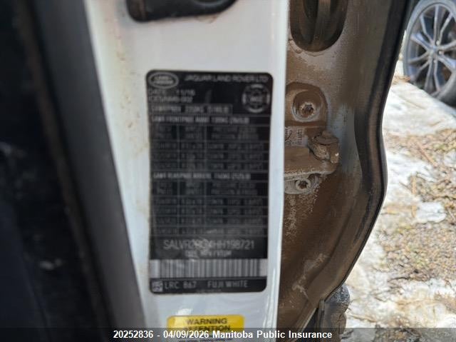 2017 Land Rover Range Rover Evoque Hse VIN: SALVR2BG4HH198721 Lot: 20252836