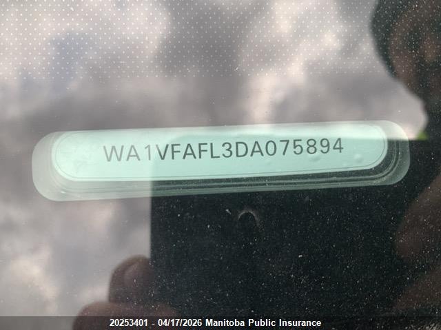 2013 Audi A4 2.0T Allroad Quattro VIN: WA1VFAFL3DA075894 Lot: 20253401