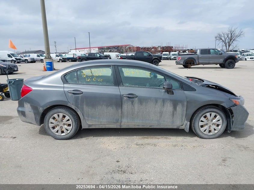 2012 Honda Civic Lx VIN: 2HGFB2F48CH101864 Lot: 20253694