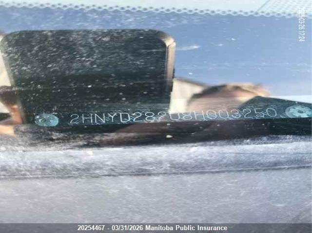 2008 Acura Mdx VIN: 2HNYD28208H003250 Lot: 20254467