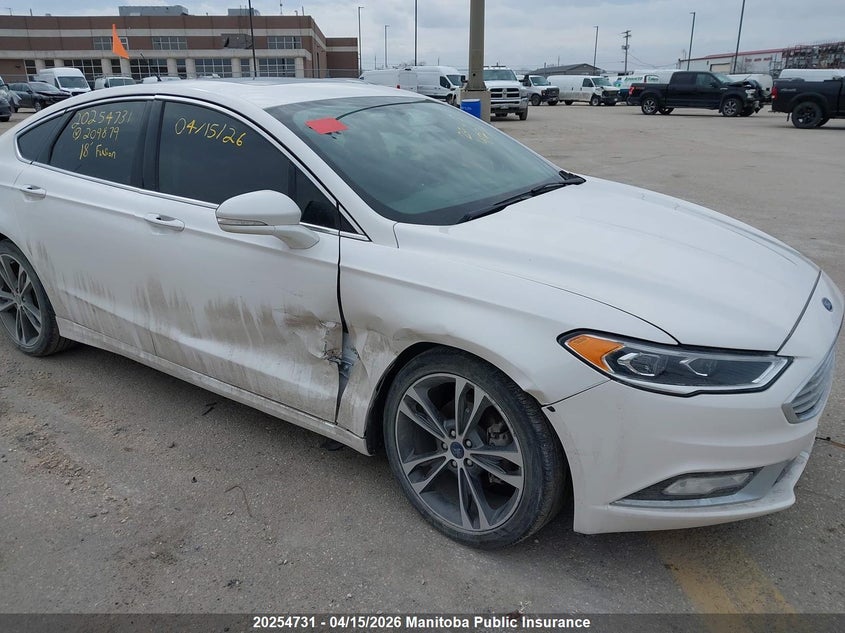 2018 Ford Fusion Titanium VIN: 3FA6P0D9XJR209879 Lot: 20254731