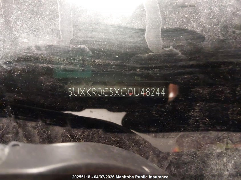 2016 BMW X5 35I VIN: 5UXKR0C5XG0U48244 Lot: 20255118