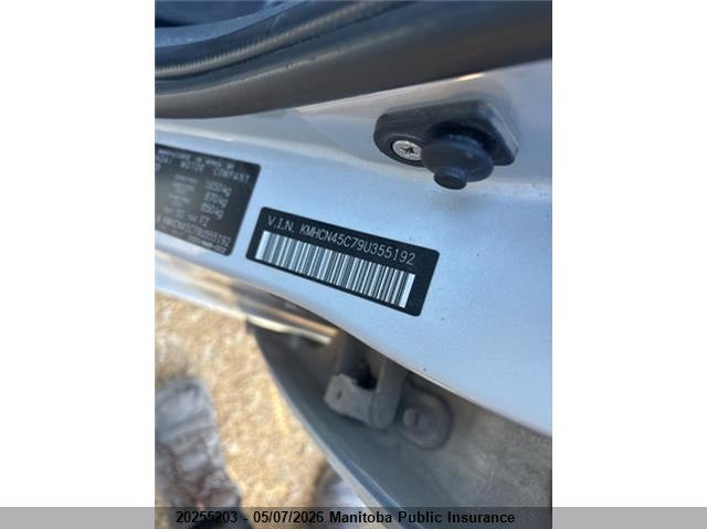 2009 Hyundai Accent Gl VIN: KMHCN45C79U355192 Lot: 20255203