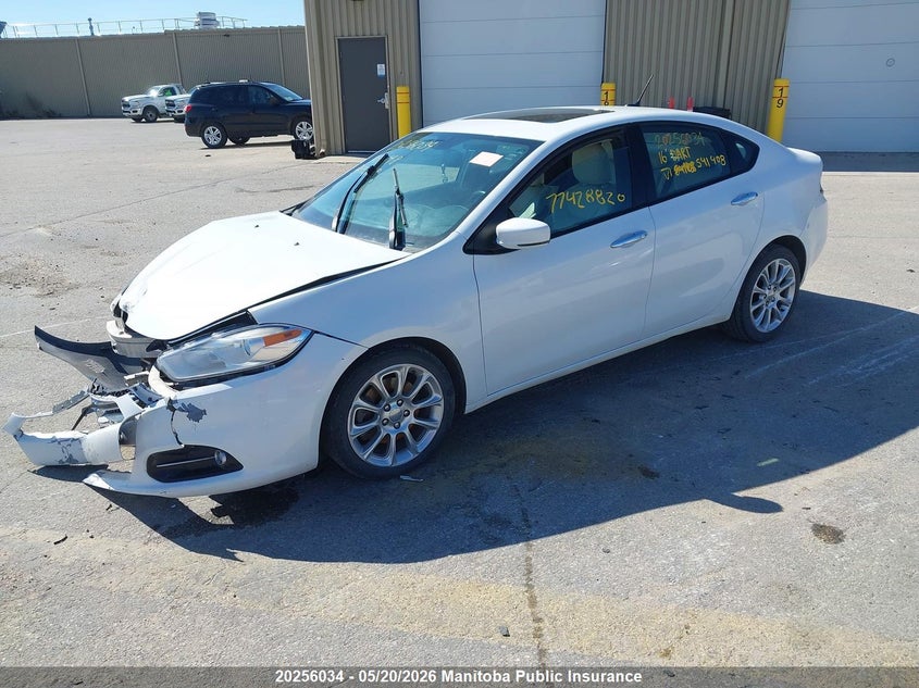 Vin: 1c3cdfcb5gd541408, lot: 10267018, dodge dart limited 20162