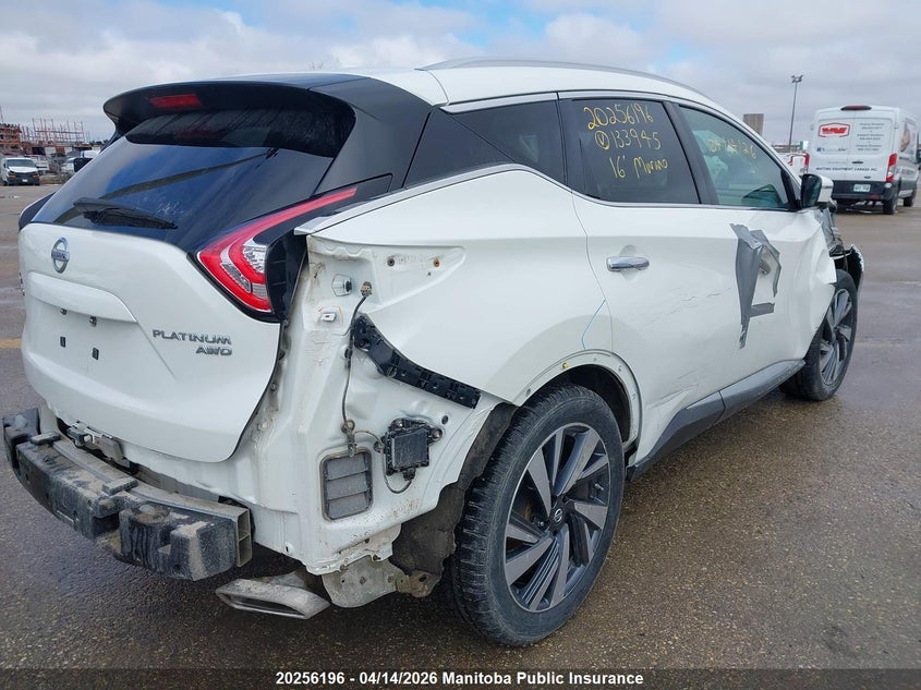 2016 Nissan Murano Platinum VIN: 5N1AZ2MHXGN133945 Lot: 20256196