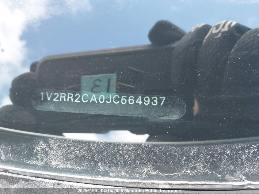 2018 Volkswagen Atlas VIN: 1V2RR2CA0JC564937 Lot: 20256199