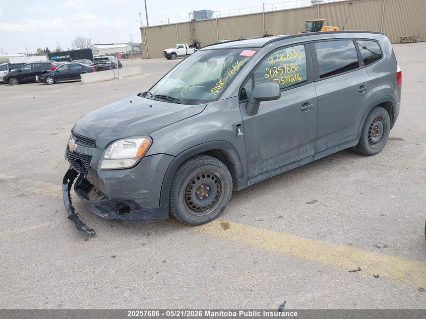 Vin: kl77p2em5ck571216, lot: 10268670, chevrolet orlando lt 20122