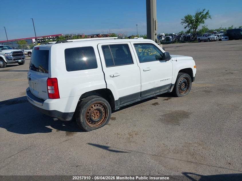Vin: 1c4njrcb7ed756929, lot: 10268894, jeep patriot limited 20144