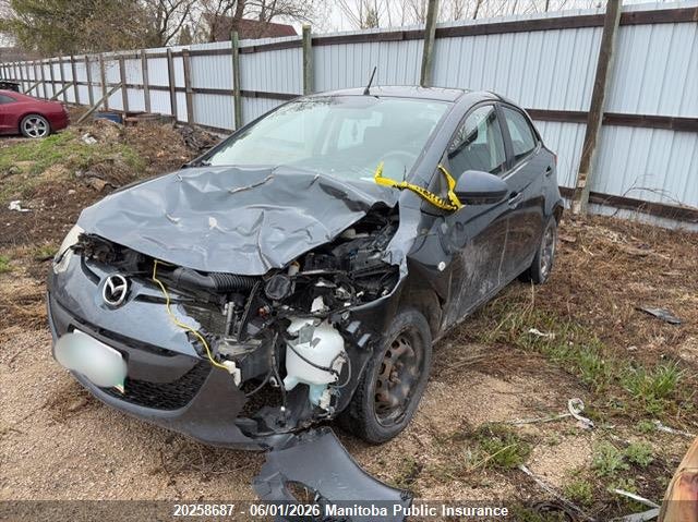 2012 Mazda 2 1.5 Mazda Gx Grey Lot 111020258687 Vin JM1DE1KY5C0138021