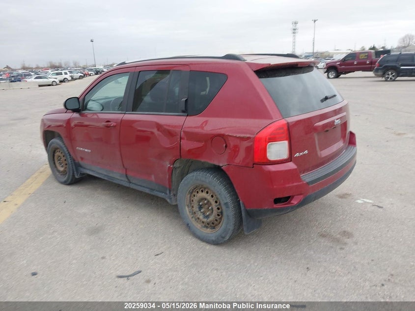 2012 Jeep Compass Sport red Lot 111020259034 Vin 1C4NJDAB1CD574789