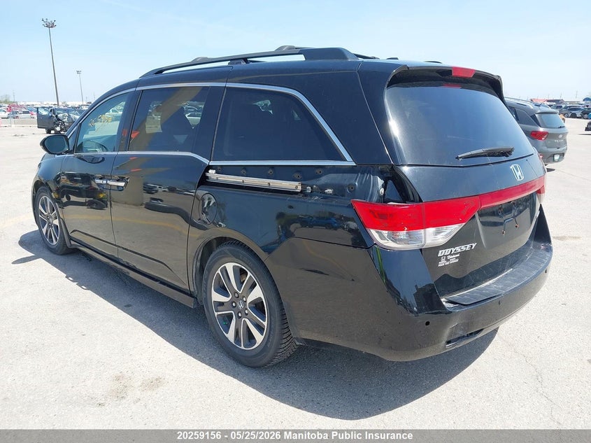 Vin: 5fnrl5h9xfb508839, lot: 10270140, honda odyssey touring 20153