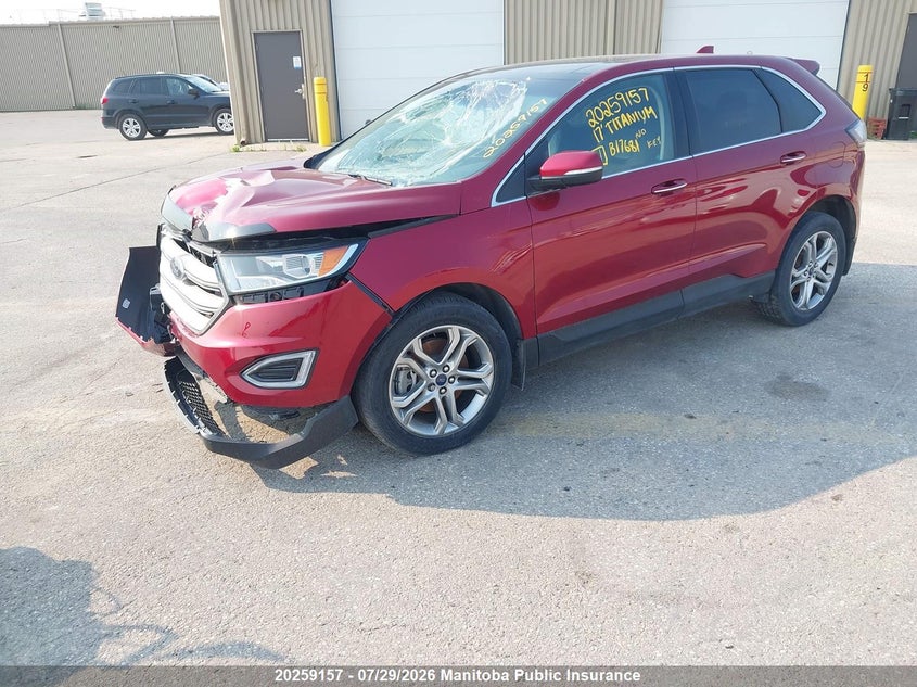 Vin: 2fmpk4k87hbb17681, lot: 10270141, ford edge titanium 20172