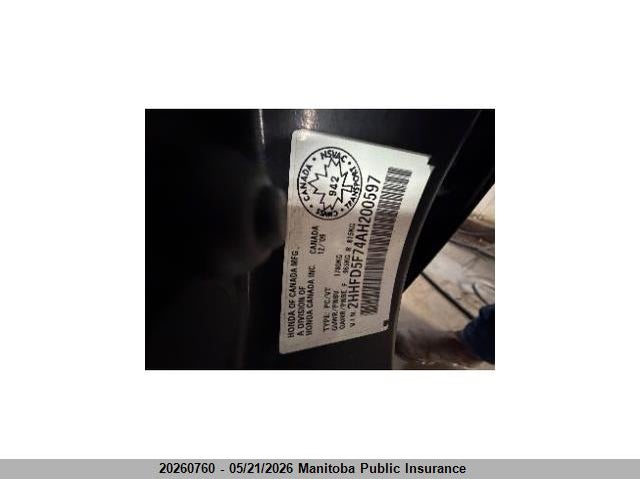 2010 Acura Csx Tech VIN: 2HHFD5F74AH200597 Lot: 20260760