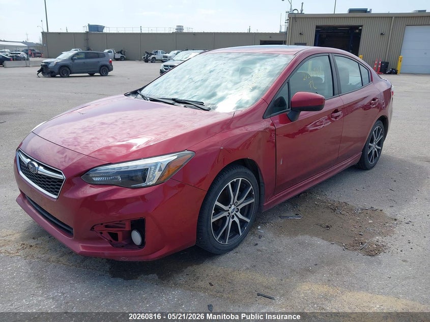 Vin: 4s3gkaf62j3604708, lot: 10271800, subaru impreza 2.0i sport 20182