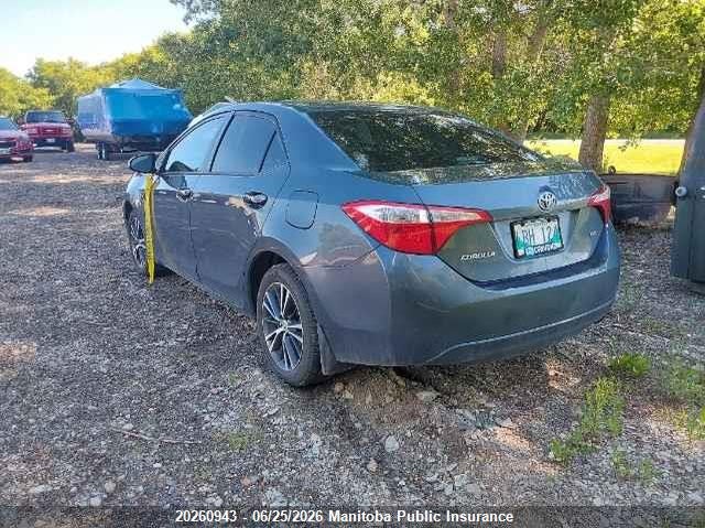 2016 TOYOTA COROLLA SEDAN 1.8L I4 FI DOHC 16V NF4