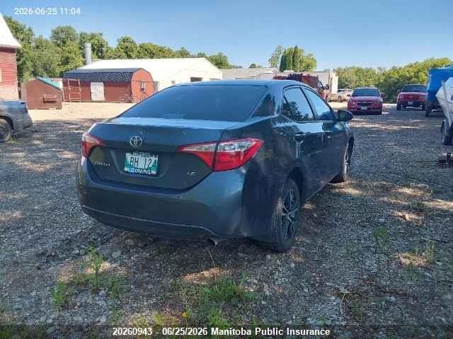 2016 TOYOTA COROLLA SEDAN 1.8L I4 FI DOHC 16V NF4