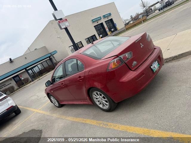 Vin: ja32u2fu5bu612143, lot: 10272043, mitsubishi lancer se 20113