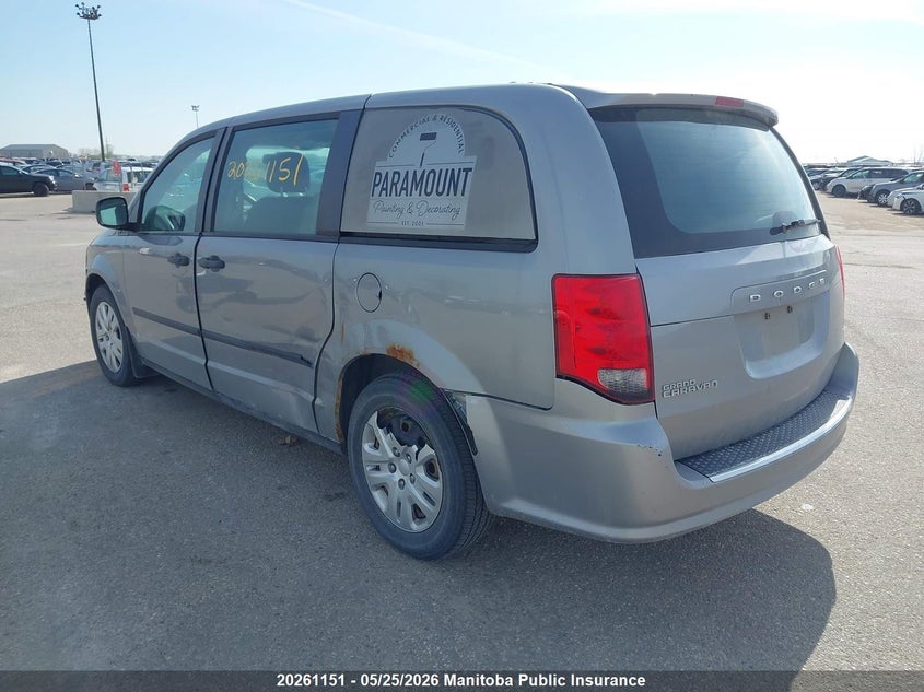 Vin: 2c4rdgbg1er456522, lot: 10272135, dodge grand caravan se 20143