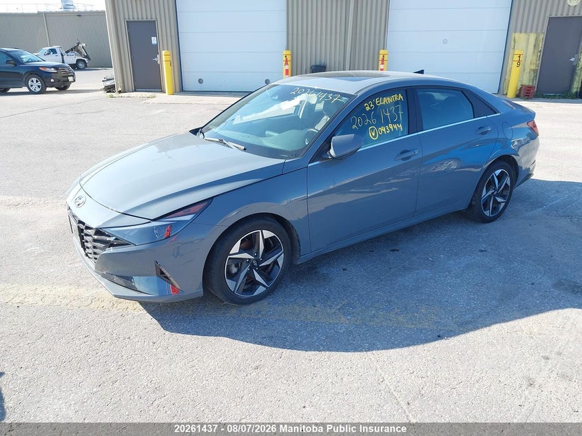 Vin: kmhln4aj0pu043944, lot: 10272421, hyundai elantra luxury hybrid null 20232