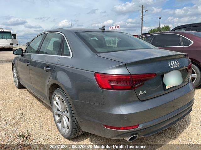 Vin: waubnaf46hn048690, lot: 10272667, audi a4 2.0t quattro 20173