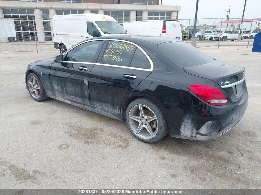 Vin: 55swf4kb5gu153451, lot: 10272821, mercedes benz c300 4matic 20163