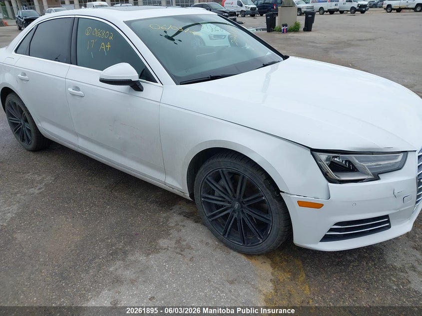 2017 Audi A4 2.0T Quattro VIN: WAUBNAF44HN066802 Lot: 20261895