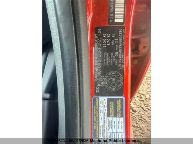 2010 Kia Rio Ex VIN: KNADH4B39A6604280 Lot: 20262313