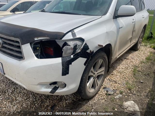 Vin: 5tdek3eh2as020832, lot: 10273347, toyota highlander sport v6 20104