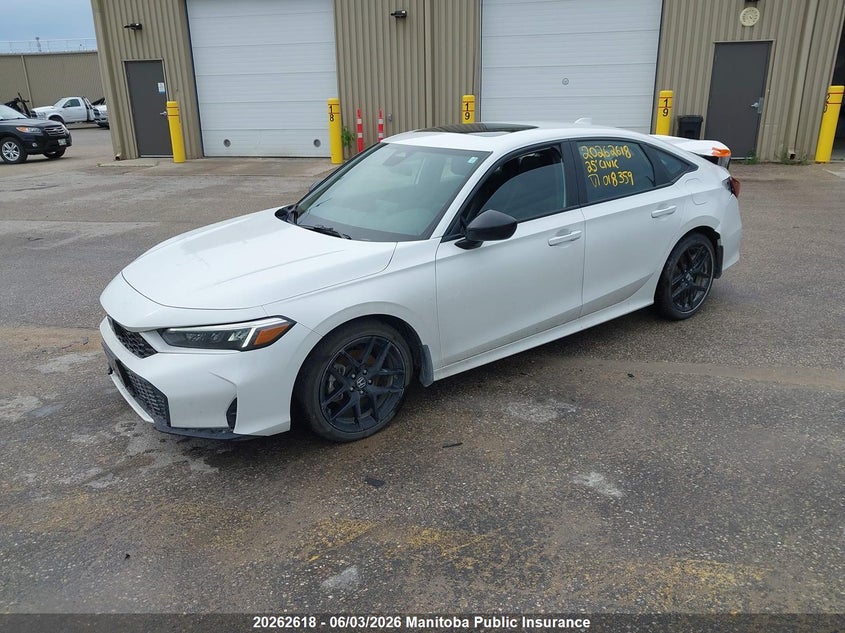 Vin: 2hgfe4f81sh018359, lot: 10273602, honda civic sport hev null 20252