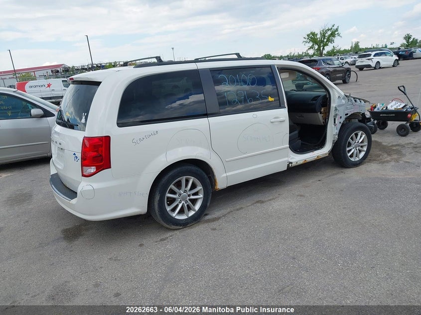 2013 Dodge Grand caravan Grand Se/Sxt white Lot 111020262663 Vin 2C4RDGBG7DR679677