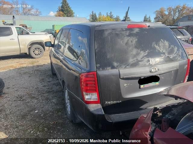 Vin: kndmg4c72e6545960, lot: 10273737, kia sedona lx 20143