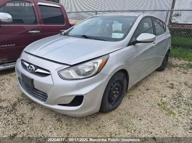 2012 HYUNDAI ACCENT HATCHBACK 1.6L I4 FI DOHC 16V NF4