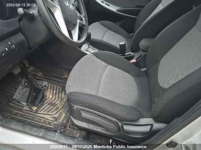 2012 HYUNDAI ACCENT HATCHBACK 1.6L I4 FI DOHC 16V NF4
