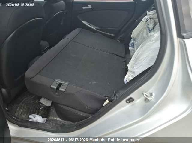 2012 HYUNDAI ACCENT HATCHBACK 1.6L I4 FI DOHC 16V NF4