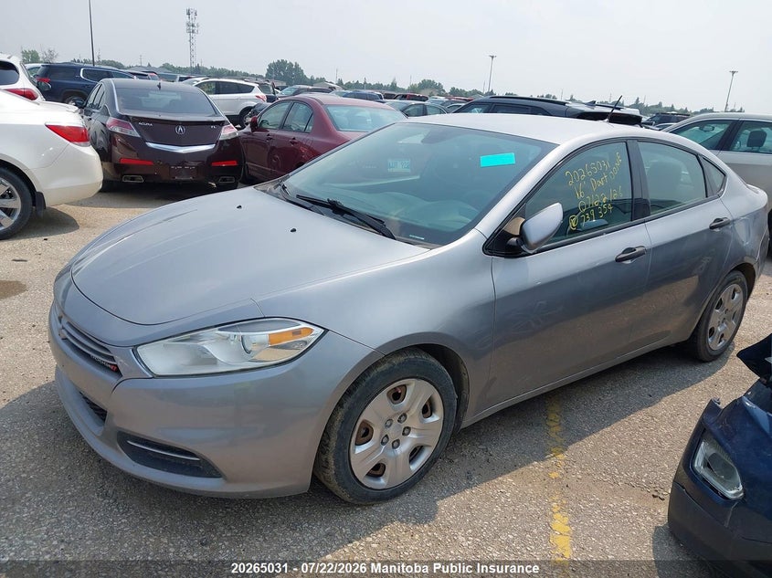 Vin: 1c3cdfaa9gd739354, lot: 10276015, dodge dart se 20162