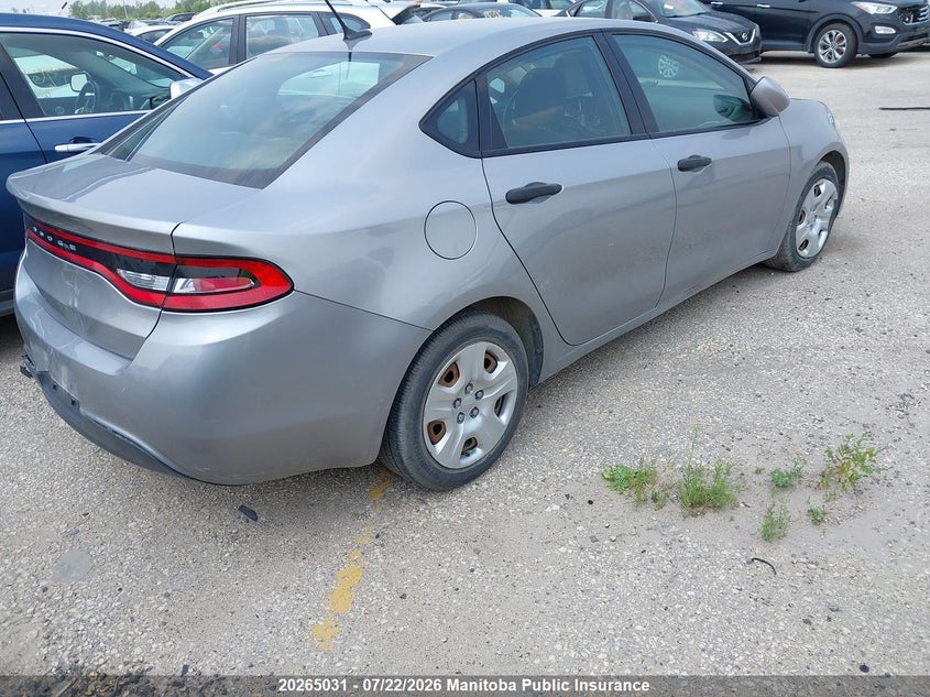 Vin: 1c3cdfaa9gd739354, lot: 10276015, dodge dart se 20164