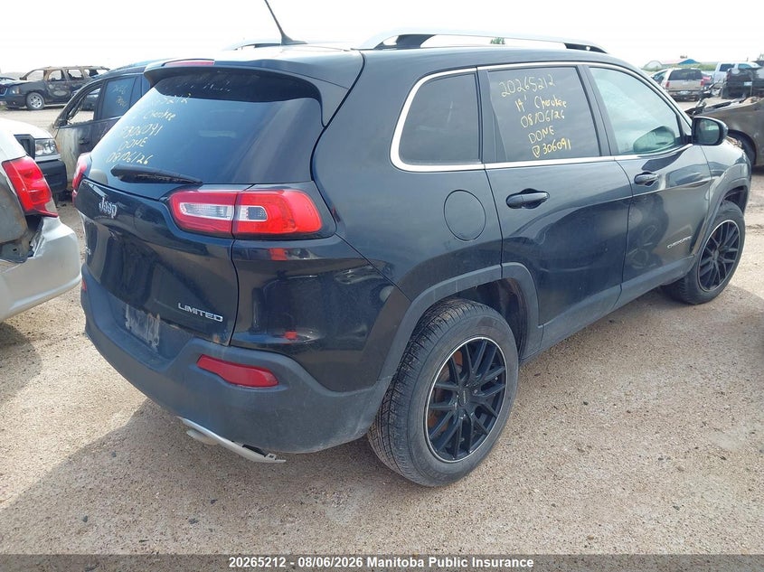 Vin: 1c4pjmds8ew306091, lot: 10276196, jeep cherokee limited 20144