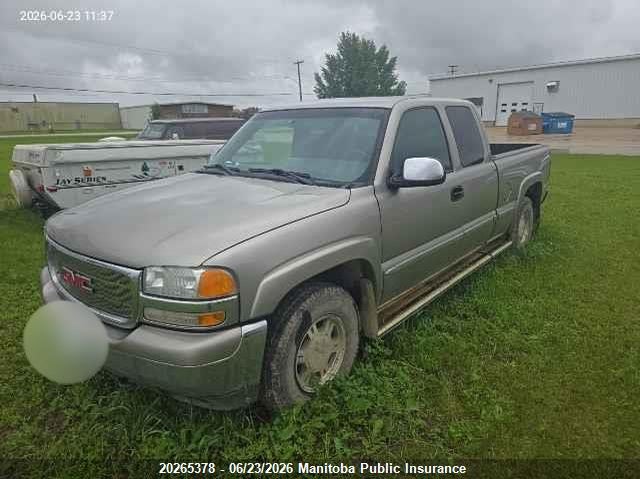 2002 GMC SIERRA 1500 EXT CAB PICKUP 5.3L V8 FI OHV F