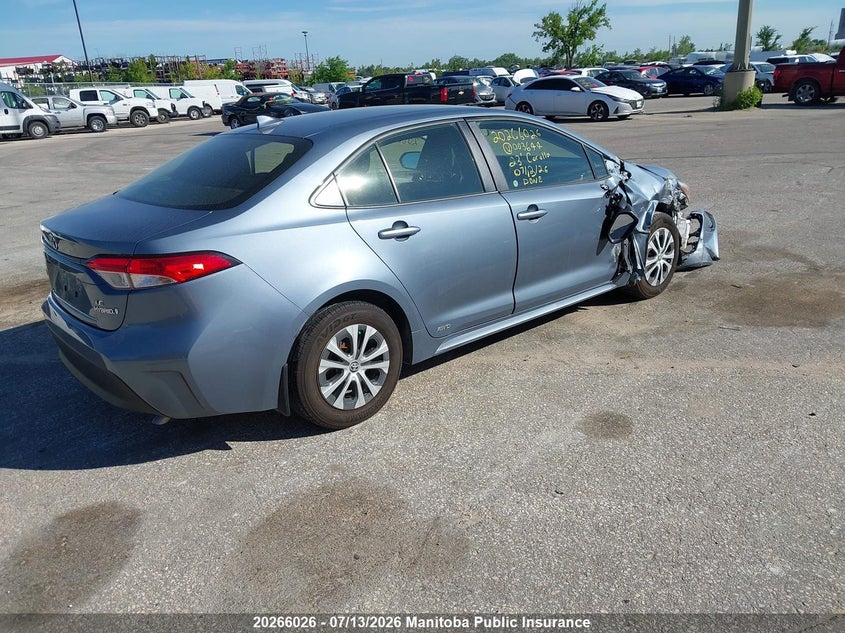 Vin: jtdbdmhe6p3003644, lot: 10277010, toyota corolla le hybrid null 20234