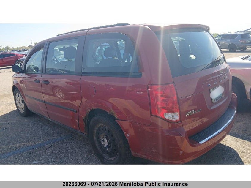 Vin: 2c4rdgbg8dr729017, lot: 10277053, dodge grand caravan se 20133